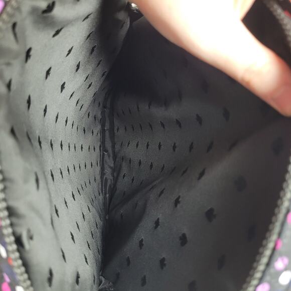 Kate Spade Karissa large nylon quilted backpack polka dot black festive - Picture 8 of 13